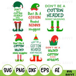 Don't Be A Cotton Headed Ninny Muggins Svg Bundle, Buddy The Elf , Buddy The Elf Svg, Elf Clipart, Elf Quotes
