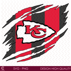 kansas city chiefs torn nfl svg, sport svg, kansas city chiefs svg, kansas city