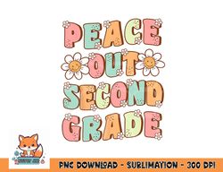 peace out second grade cute groovy last day of 2nd grade png, digital download copy