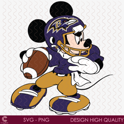 mickey mouse baltimore ravens logo football team nfl team bundle svg, sport svg,