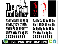 godfather mini bundle | godfather font otf & godfather font svg & godfather logo & godfather face silhouette