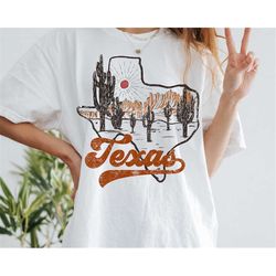 texas tee, texas t-shirt, texas vintage inspired  cotton t-shirt, desert tee, unisex tee, comfort colors t-shirt