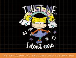 rugrats angelica trust me don t care rainbow graphic t-shirt png, sublimate, digital print