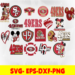 100 files,20 designs,san francisco 49ers nfl svg cut files football clipart bundle,svg bundle,nfl logo svg,nfl svg