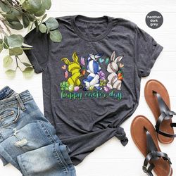 easter gift, kids easter tee, easter eggs crewneck sweatshirt, graphic tees, gift for her, cute easter bunny shirt, happ
