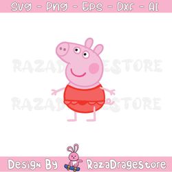 peppa pig - svg - png - instant download