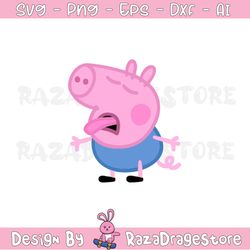 peppa pig and george - svg - png