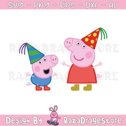 peppa pig birthday svg, peppa pig princess svg, peppa pig png