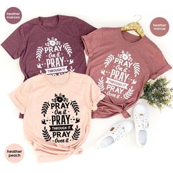 floral christian shirts, christian gifts, christian clothing, pray graphic tees, religious gifts, motivational vneck tsh