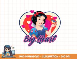 disney snow white big heart valentine graphic t-shirt png, sublimation, digital print