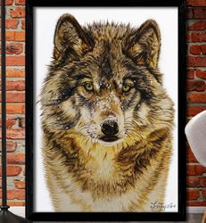 wolf watercolor painting animal print wildlife animal wall art wolf gift poster wolf illustration by irinjoyart woodland