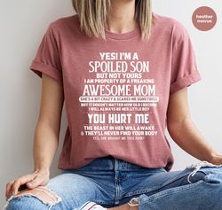 funny son shirt, mothers day gifts, gift from mother, toddler boy shirts, baby boy clothes, sarcastic outfit, birthday g