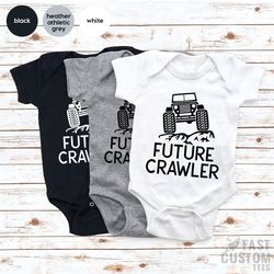 future crawler shirt, funny baby bodysuit, off roading baby, baby shower gift, hipster baby shirt, new baby gifts