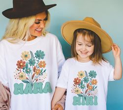 gifts for mom, floral mama shirt, matching family shirt, mom shirt, matching mothers day t-shirt, mothers day gift, mom