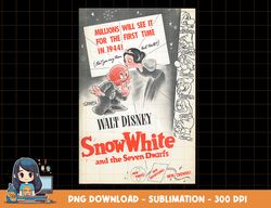 disney snow white classic vintage movie poster png, sublimation, digital print