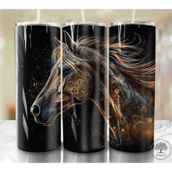 alcohol ink horse 20oz sublimation tumbler designs