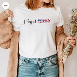 i support trump t-shirt, trump gifts, donald trump's indictment tee, trump court shirt, republican gifts, american flag