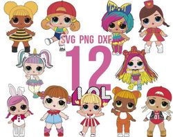 lol surprise dolls svg, baby doll svg, lol doll svg, png