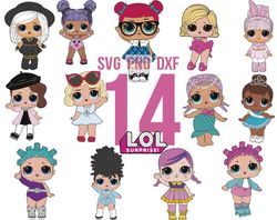 lol surprise dolls svg 14, baby doll svg, lol doll svg, png