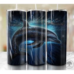 dolphin  20oz sublimation tumbler designs, northern lights