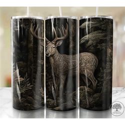 deer hunting  20oz sublimation tumbler designs, colorful 9.2 x 8.3 straight skinny tumbler wrap png, sublimation design