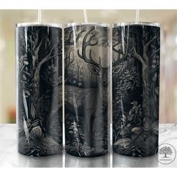 deer hunting  20oz sublimation tumbler designs, colorful 9.2 x 8.3 straight skinny tumbler wrap png, sublimation design