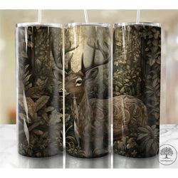 deer hunting  20oz sublimation tumbler designs, colorful 9.2 x 8.3 straight skinny tumbler wrap png, sublimation design