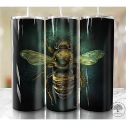 bee 20oz sublimation tumbler designs, colorful 9.2 x 8.3 straight skinny tumbler wrap png, sublimation design png