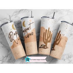 desert vibes sublimation design 20 oz skinny tumbler wrap png digital download only, straight design, leopard print desi