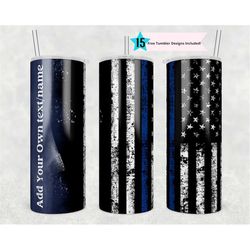 20 oz skinny tumbler sublimation design template police