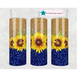 20oz skinny tumbler sublimation designs ukraine sunflower