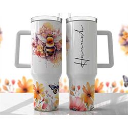 bee 40oz tumbler wrap -  seamless png tumbler