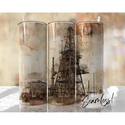 oilfield worker tumbler wrap seamless tumbler template