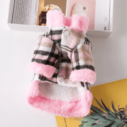 pet dog clothes lattice coat autumn winter dogs pet clothing costume clothes for dogs jacket ropa perro chihuahua yorksh