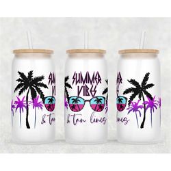 summer vibes and tan lines glass can wrap
