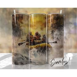 white water rafting tumbler wrap seamless outdoors sports