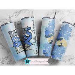 20 oz skinny tumbler sublimation diabetes type 1 awareness