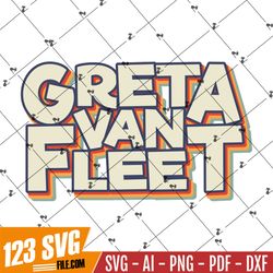 greta van fleet retro rock band svg – dreams in gold tour svg png eps dxf pdf, cricut file
