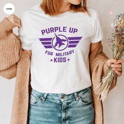 military child shirt, purple up for military kids shirt, military children awareness, month of the military child, milit