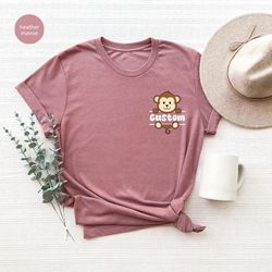 monkey shirt, custom monkey pocket tee, monkey gifts, personalized monkey sweatshirt, cute monkey t-shirt, animal shirt,