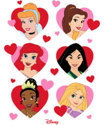 disney princess - valentine s day princesses heart grid t-shirt.pngdisney princess - valentine s day princesses heart gr