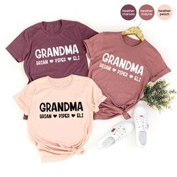 Personalized Grandma Shirt, Custom Grandma Tee, Grandma T Shirt, Gift From Grandma, Grandmother Tees, Grandma Shirt, Gra