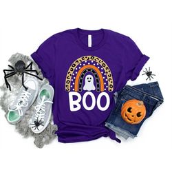 boo shirt, halloween boo shirt, cute ghost shirt, boo rainbow shirt, halloween boo, rainbow shirt, happy halloween day,