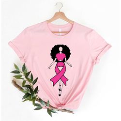 pink ribbon shirt, breast cancer woman fighter shirt, breast cancer awareness shirt, pink ribbon, motivational shirt