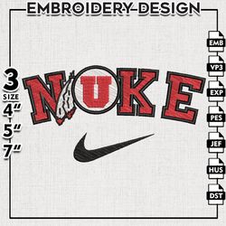 nike utah utes embroidery designs, ncaa embroidery files, utah utes machine embroidery files