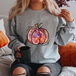 fall pumpkin sweatshirt - tie dye pumpkin sweatshirt - pumpkin shirt - fall sweatshirt - tie dye shirt - fall tie dye -