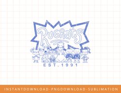 rugrats group shot est. 1991 logo outline png, sublimate, digital print