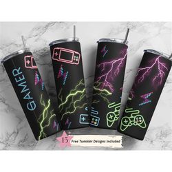 Gamer 20oz Skinny Tumbler Print Sublimation Designs