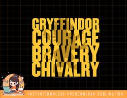 harry potter gryffindor courage bravery chivalry text fill png, sublimate, digital download