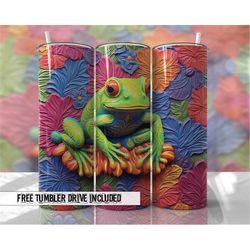 3d tumbler wrap frog, animal tumbler wraps seamless